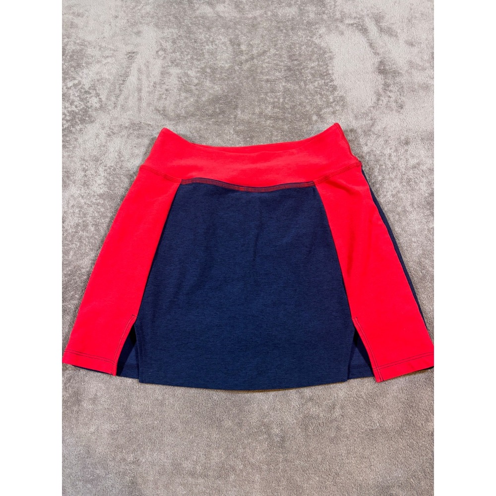 Beyond Yoga Womens Colorblock Active Skort Navy Red Small Athletic Tennis Golf